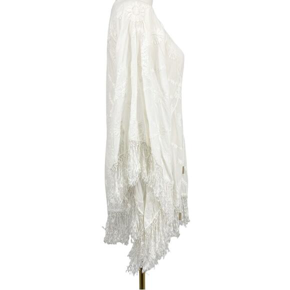 Melissa Odabash Lace Fringe Swim Coverup White Size Small - Picture 4 of 13
